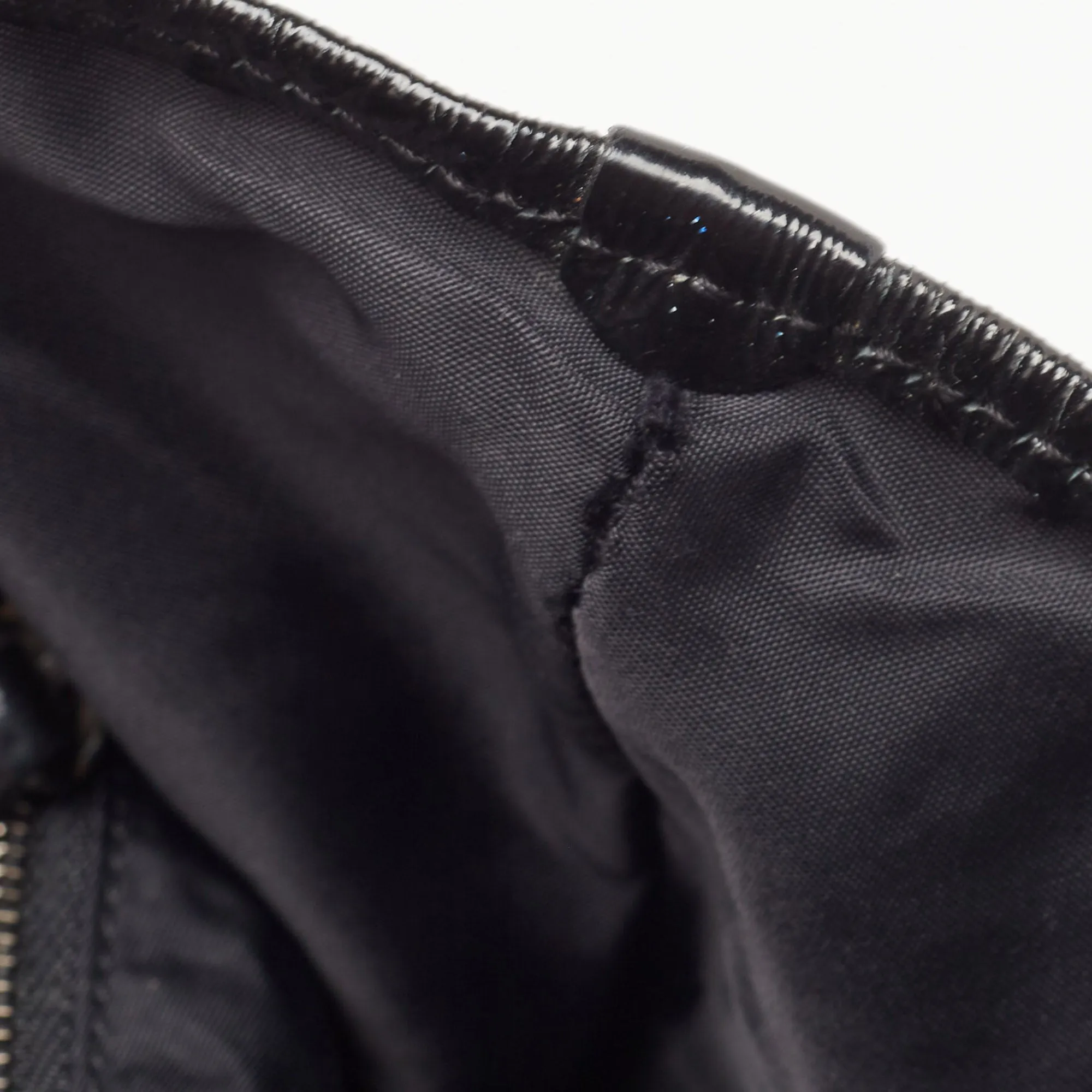 Trendy Inspired Burberry Black Beat Check Nylon And Patent Leather Victoria Tote