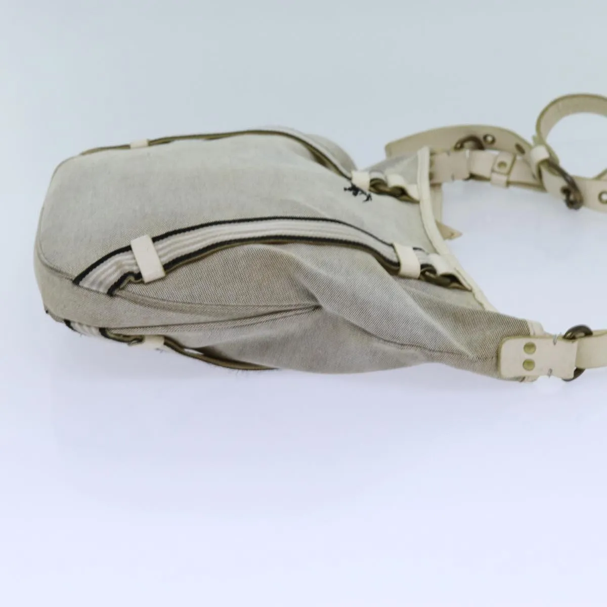 Trendy Inspired Burberry Blue Label Shoulder Bag Canvas Gray Auth 71350