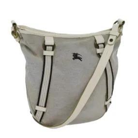 Trendy Inspired Burberry Blue Label Shoulder Bag Canvas Gray Auth 71350