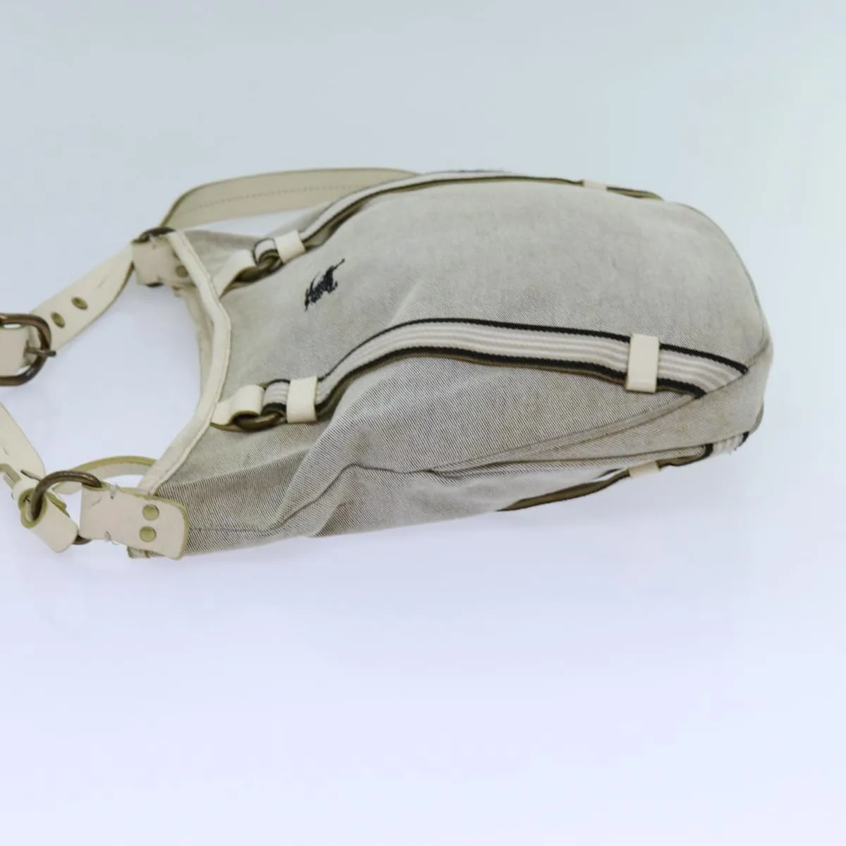 Trendy Inspired Burberry Blue Label Shoulder Bag Canvas Gray Auth 71350
