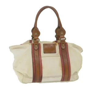 Trendy Inspired Burberry Blue Label Tote Bag Canvas Beige Auth Bs11502