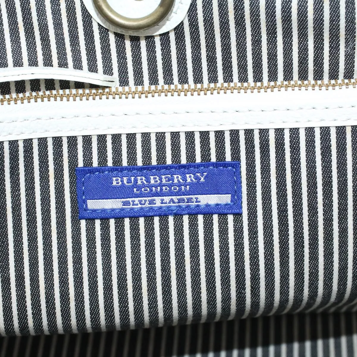 Trendy Inspired Burberry Blue Label Tote Bag Canvas Leather Black Auth Bs7373