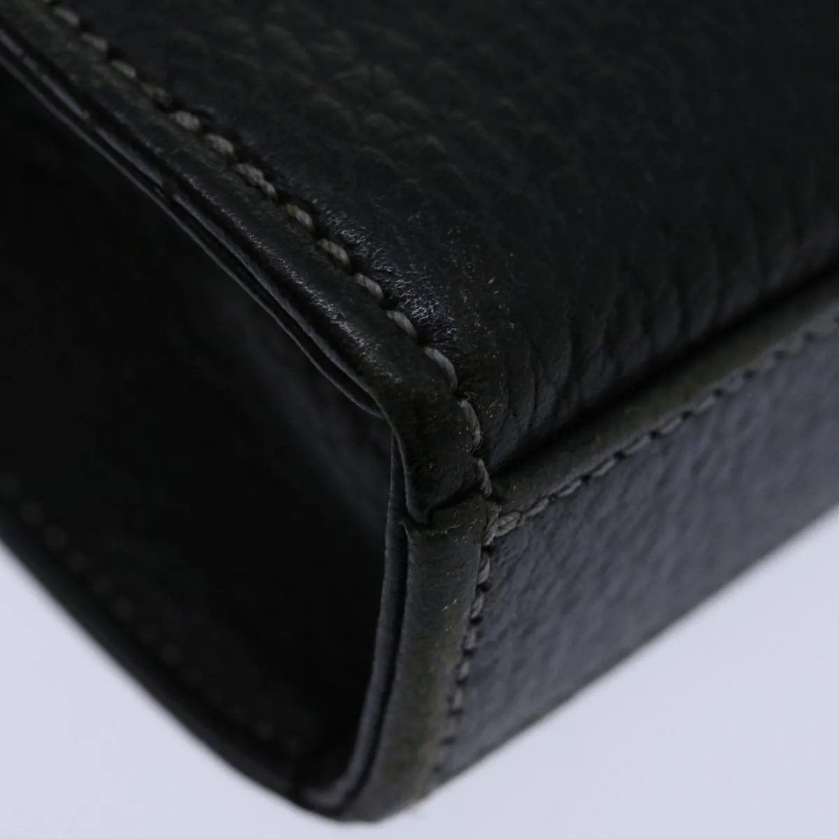 Trendy Inspired Burberry Clutch Bag Leather Black Auth Bs13248