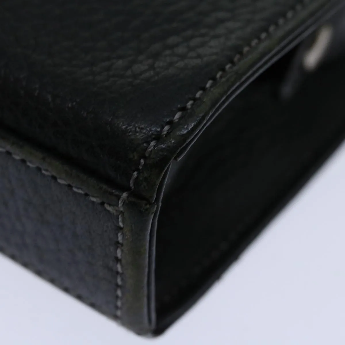 Trendy Inspired Burberry Clutch Bag Leather Black Auth Bs13248