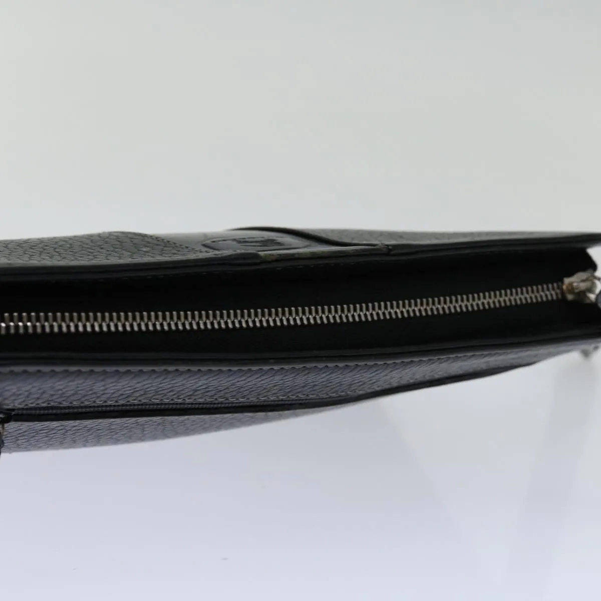 Trendy Inspired Burberry Clutch Bag Leather Black Auth Bs13248