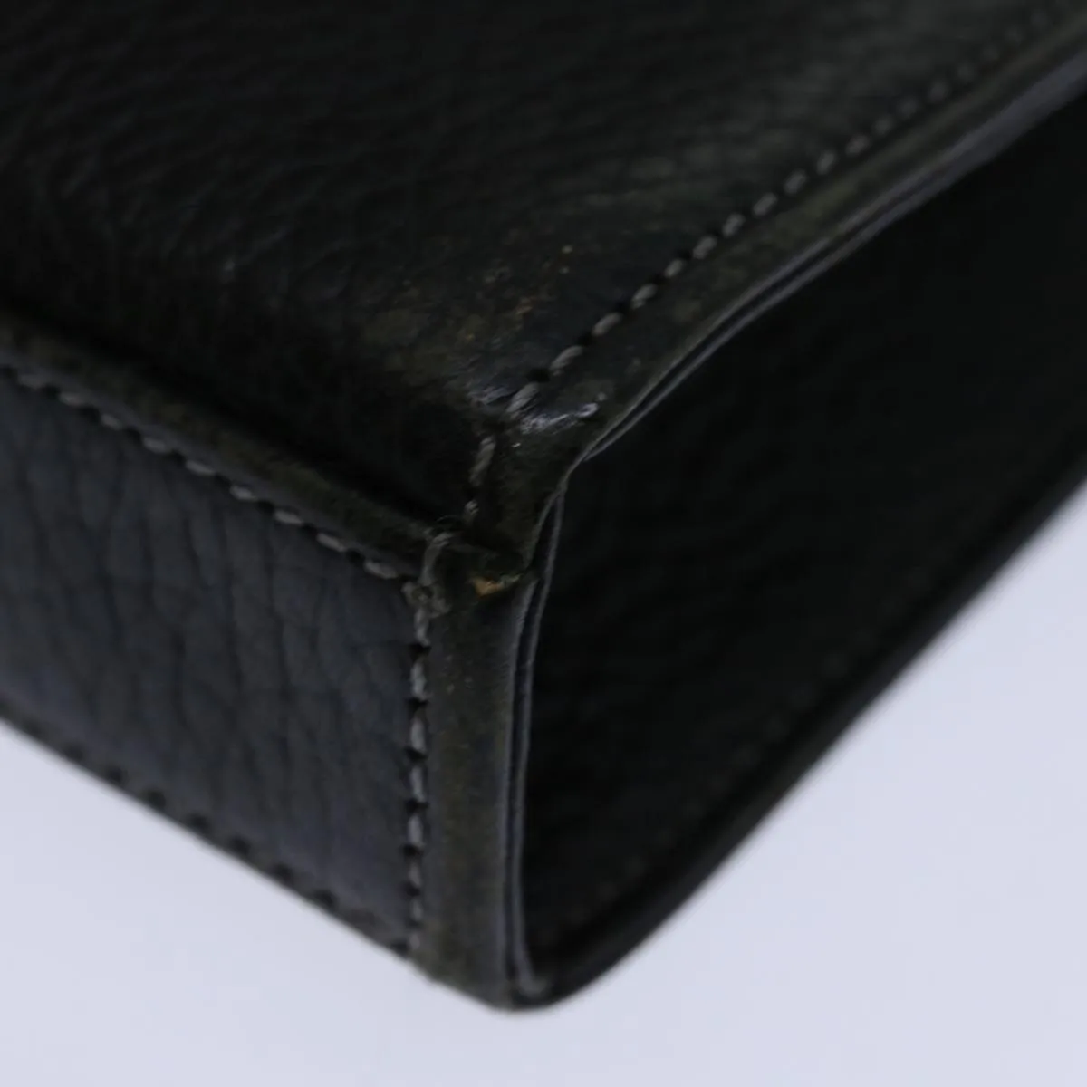 Trendy Inspired Burberry Clutch Bag Leather Black Auth Bs13248