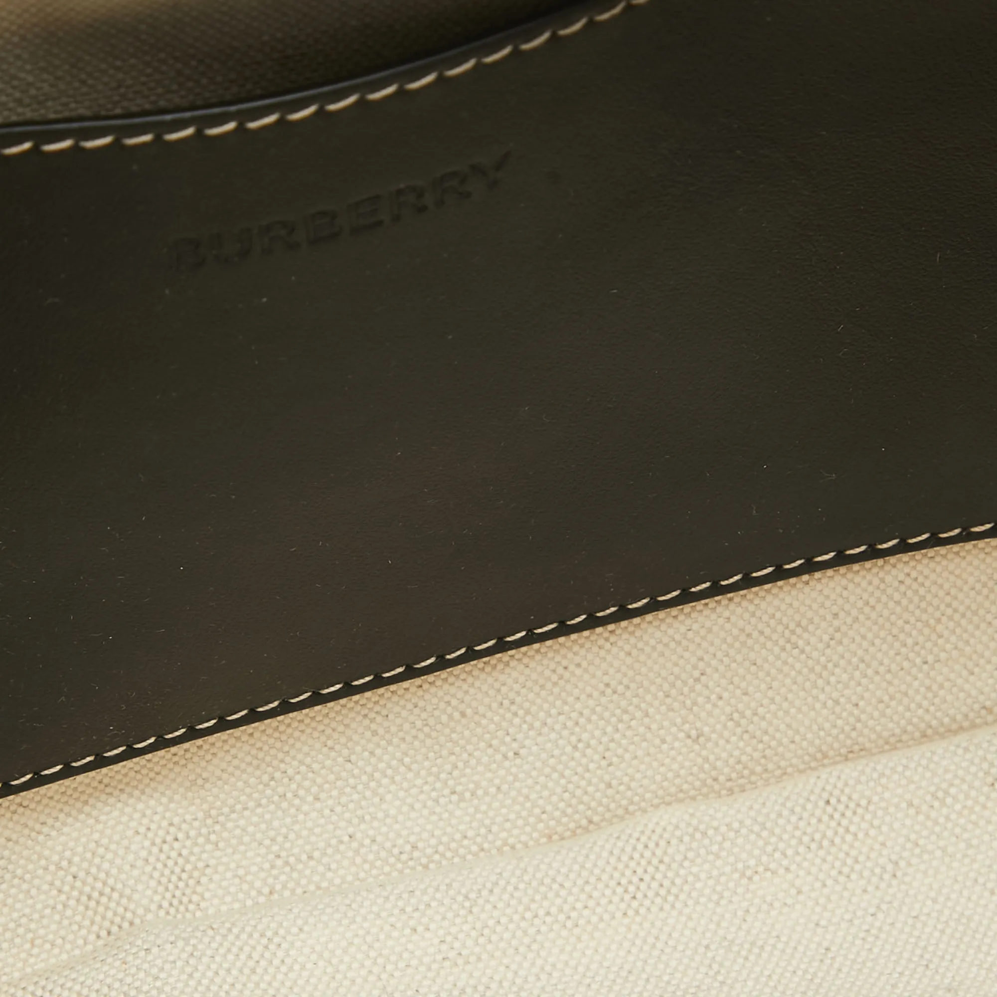 Trendy Inspired Burberry Grey/black Canvas And Leather West Belt Bag