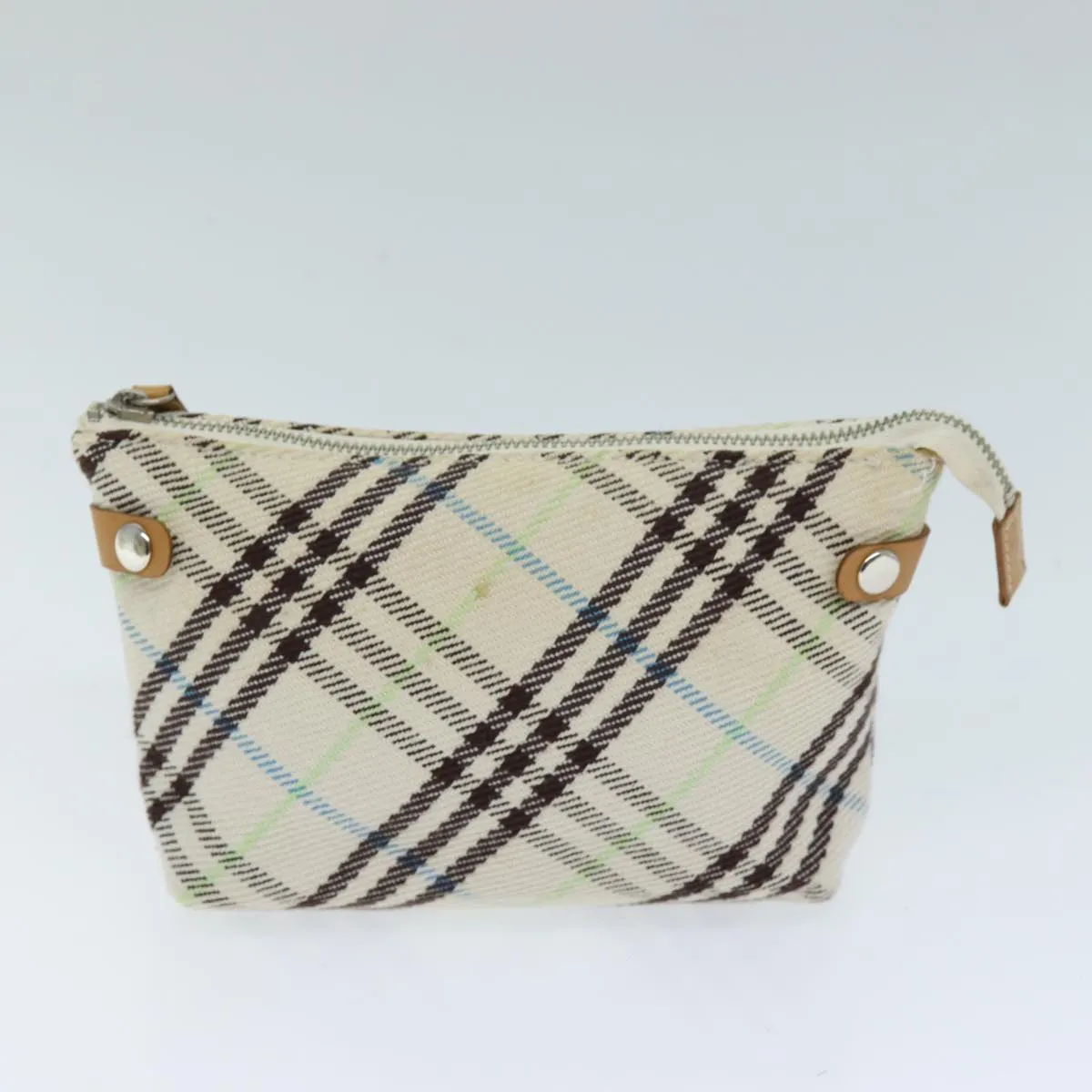 Trendy Inspired Burberry Nova Check Blue Label Shoulder Bag Canvas Beige Auth 75132