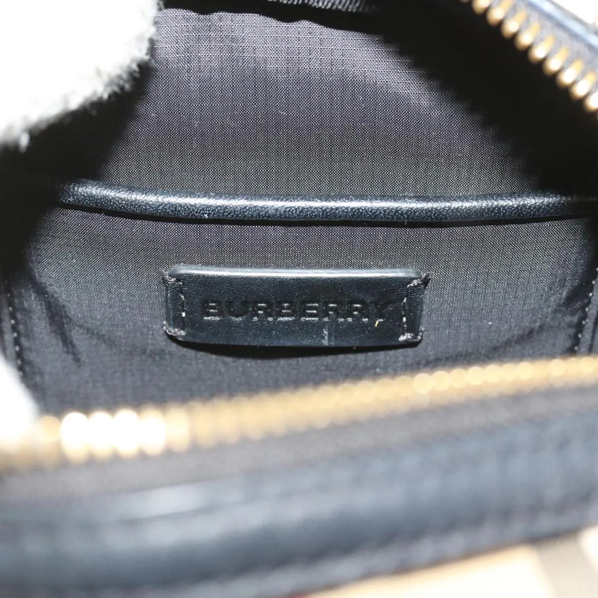 Trendy Inspired Burberry Nova Check Shoulder Bag Nylon Canvas Beige Auth 58996a
