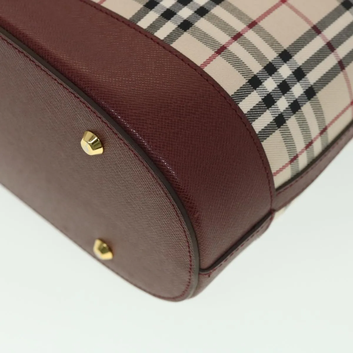Trendy Inspired Burberry Nova Check Tote Bag Nylon Beige Auth Yk6343
