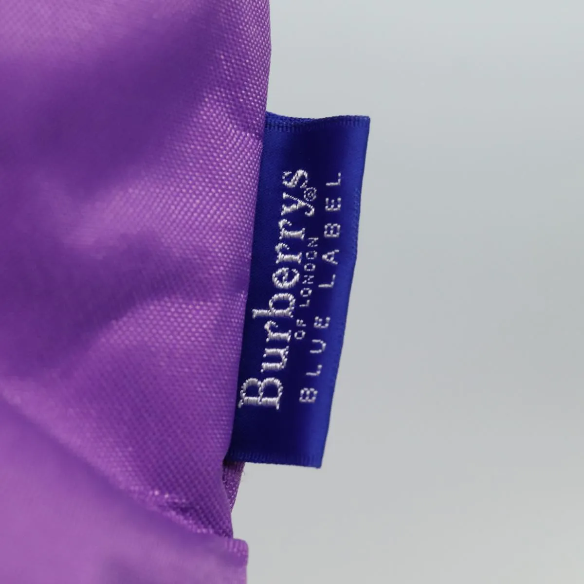 Trendy Inspired Burberryss Nova Check Blue Label Tote Bag Nylon Purple Auth Bs14287