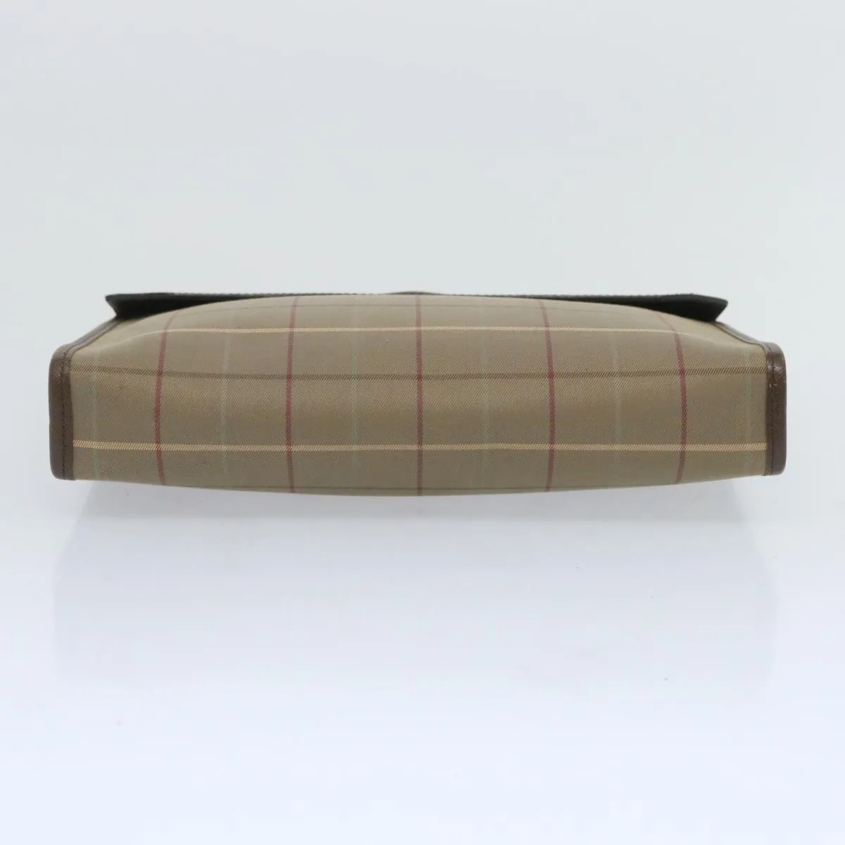 Trendy Inspired Burberryss Nova Check Clutch Bag Canvas Beige Brown Auth Bs12002