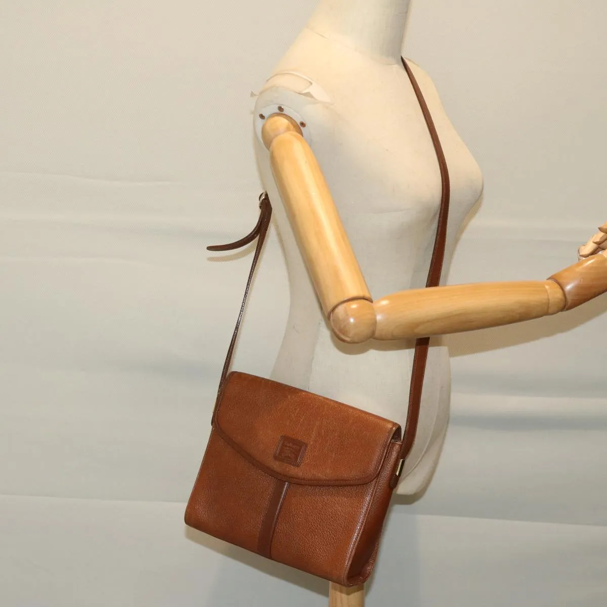 Trendy Inspired Burberryss Shoulder Bag Leather Brown Auth Ac2838