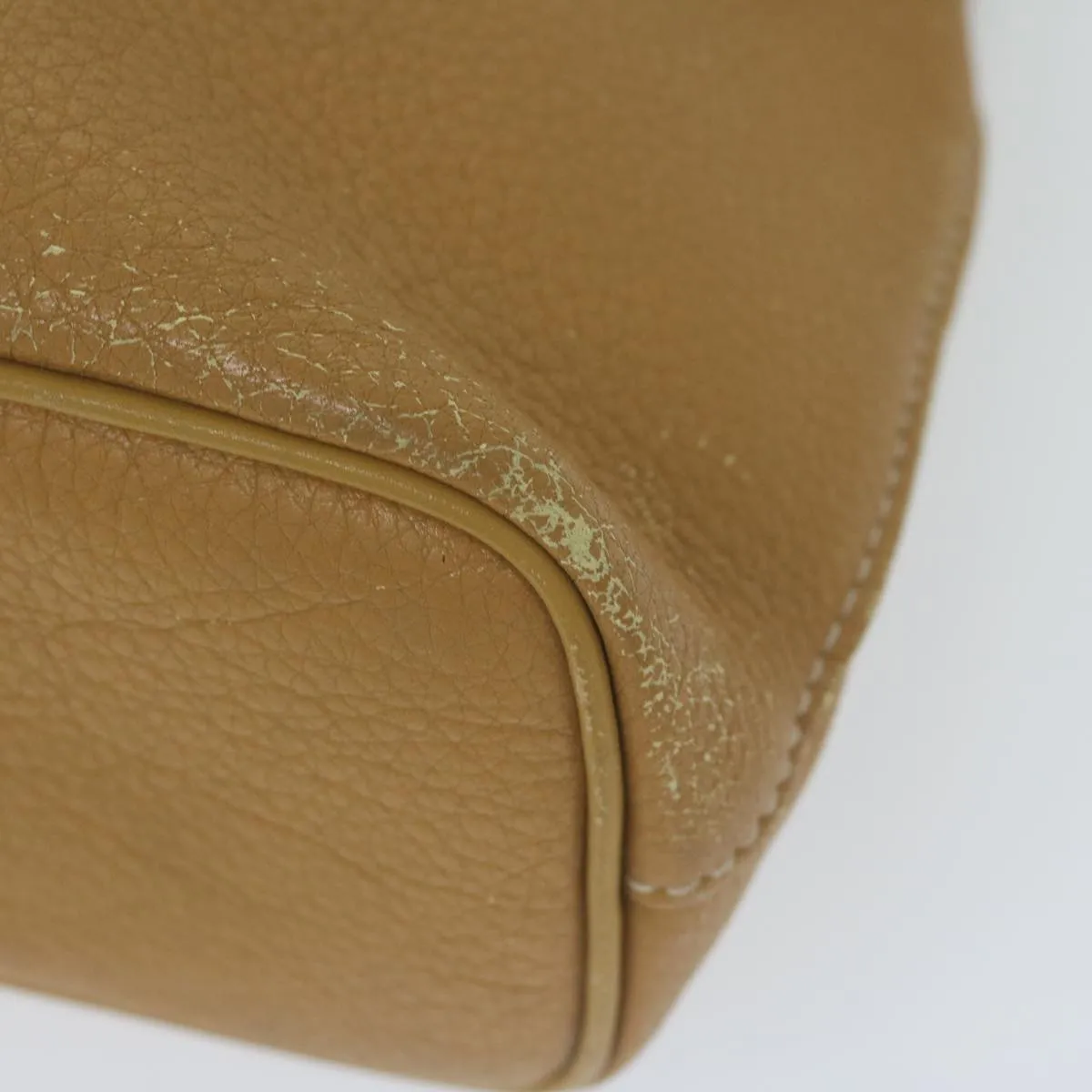 Trendy Inspired Burberryss Tote Bag Leather Beige Auth Fm3177