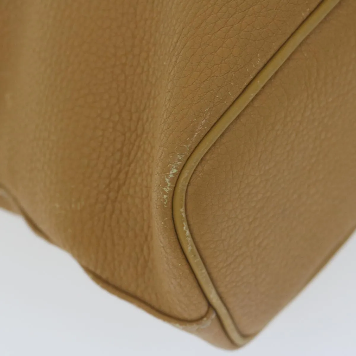 Trendy Inspired Burberryss Tote Bag Leather Beige Auth Fm3177