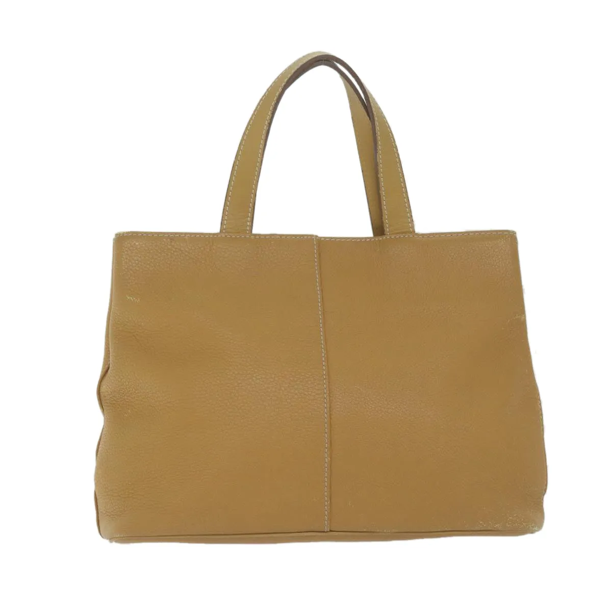Trendy Inspired Burberryss Tote Bag Leather Beige Auth Fm3177