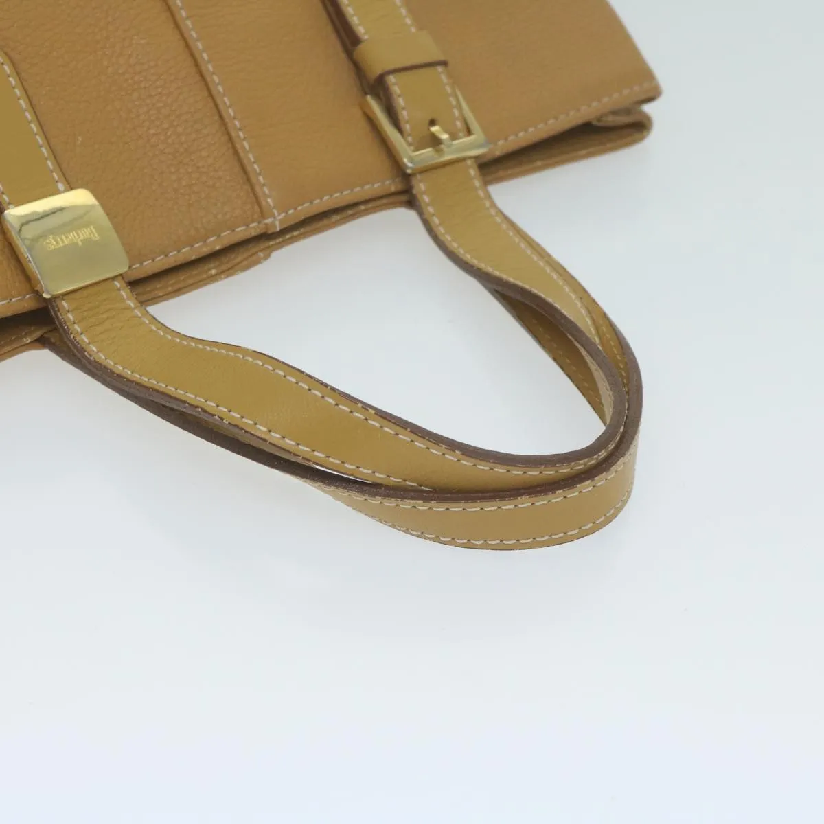 Trendy Inspired Burberryss Tote Bag Leather Beige Auth Fm3177