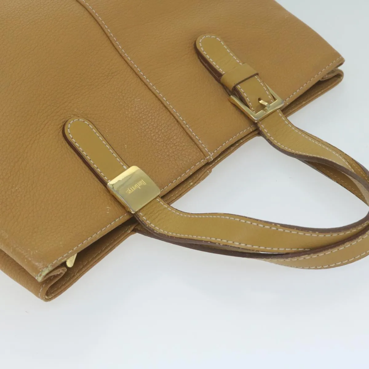 Trendy Inspired Burberryss Tote Bag Leather Beige Auth Fm3177