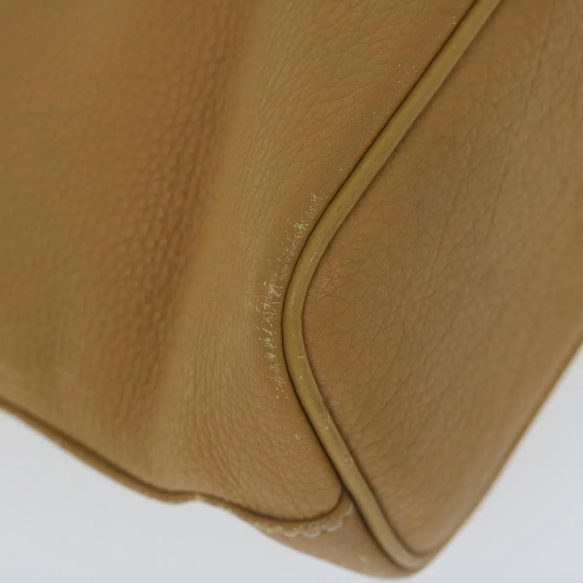 Trendy Inspired Burberryss Tote Bag Leather Beige Auth Fm3177