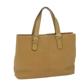 Trendy Inspired Burberryss Tote Bag Leather Beige Auth Fm3177