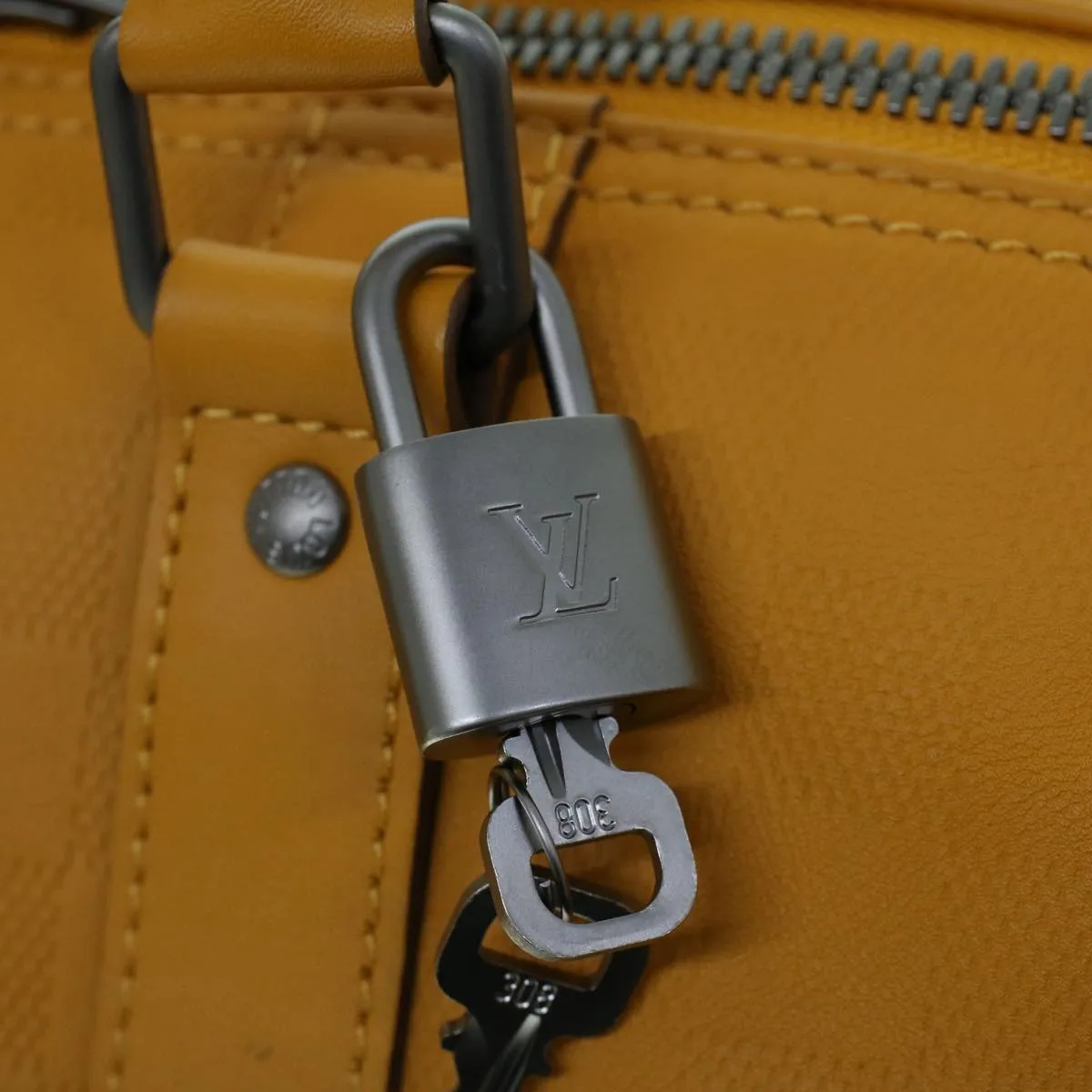 Trendy Inspired Louis Vuitton Damier Infini  Keepall Bandouliere 45 Bag Solar N41217 Auth 53221