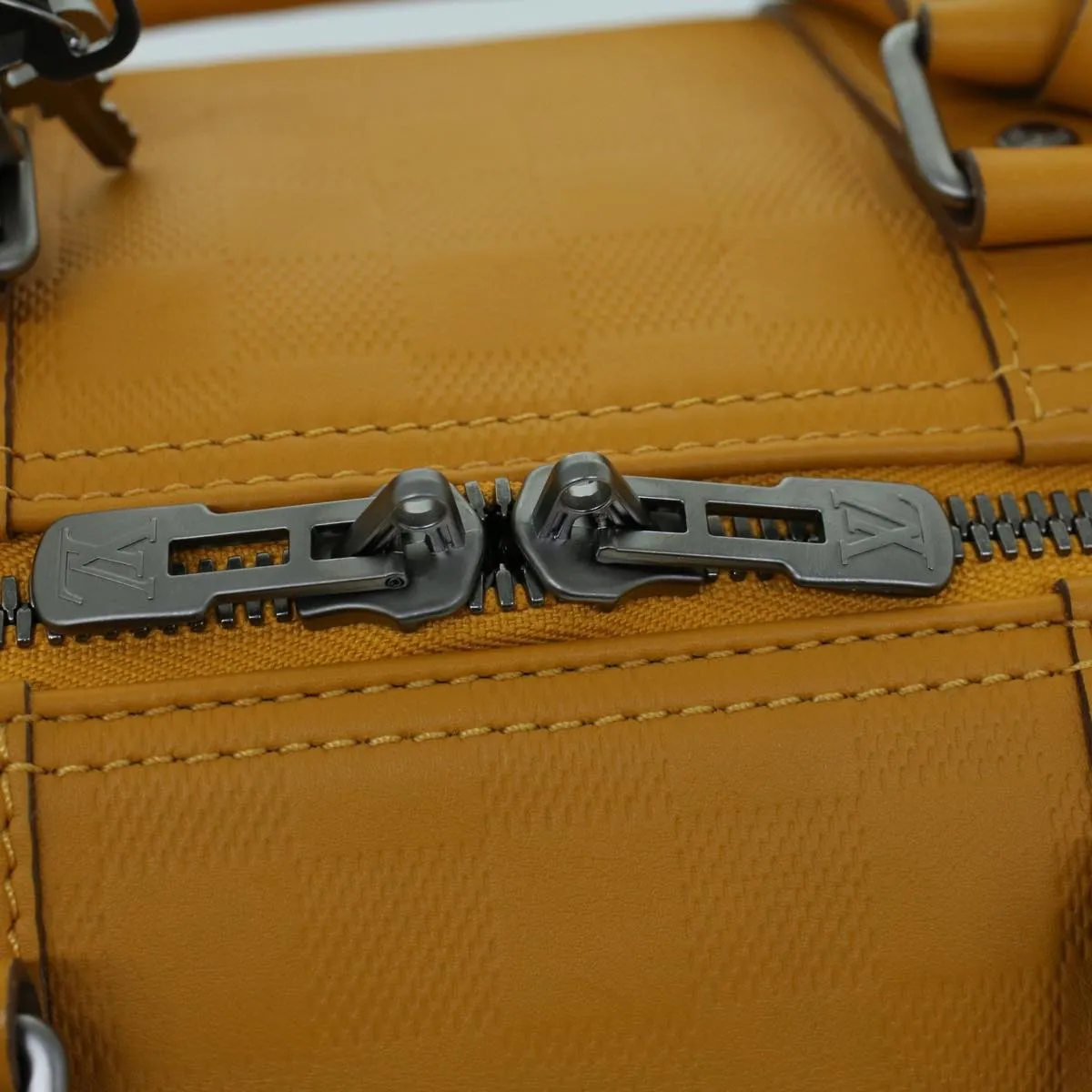 Trendy Inspired Louis Vuitton Damier Infini  Keepall Bandouliere 45 Bag Solar N41217 Auth 53221