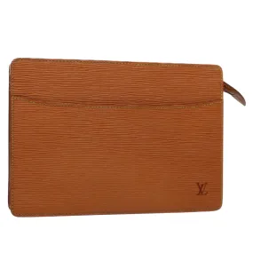 Trendy Inspired Louis Vuitton Epi Pochette Homme Clutch Bag Brown M52528 Lv Auth Th3989
