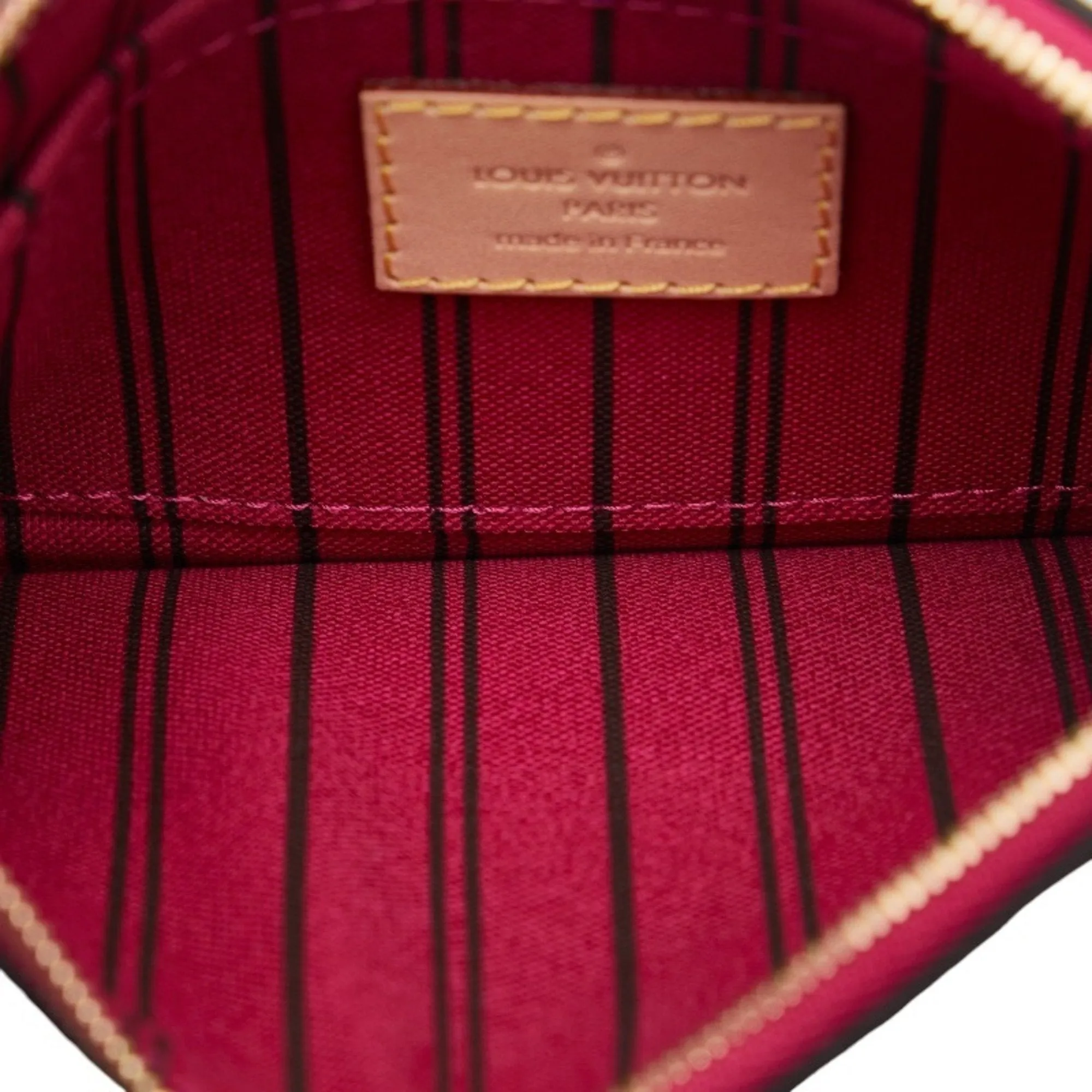 Trendy Inspired Louis Vuitton Monogram Neverfull Attached Pouch Brown Leather Ladies