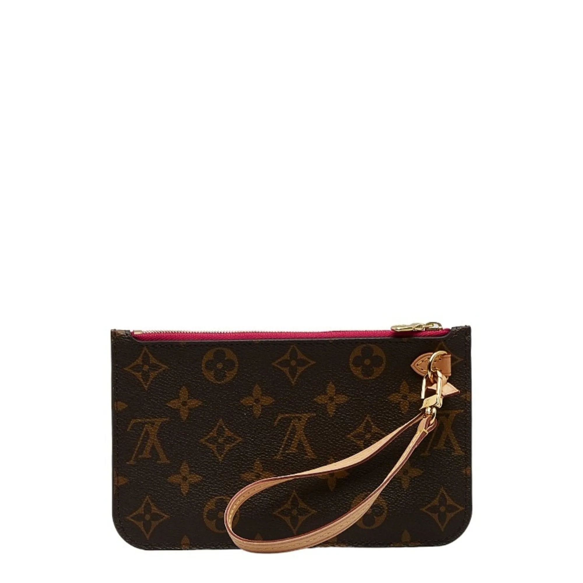 Trendy Inspired Louis Vuitton Monogram Neverfull Attached Pouch Brown Leather Ladies