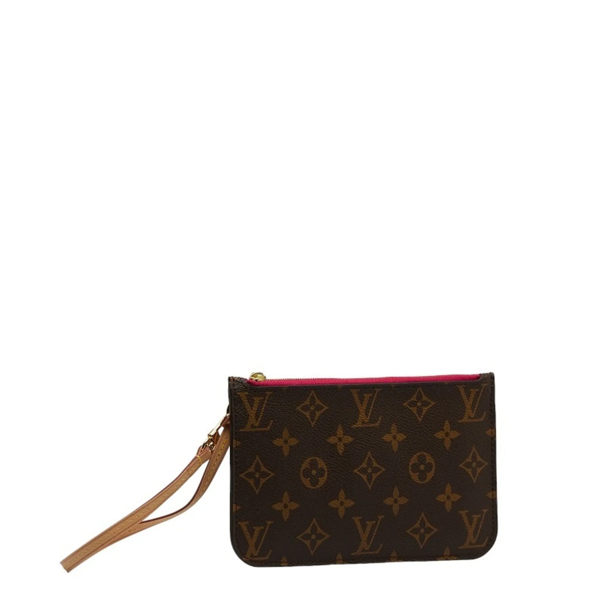 Trendy Inspired Louis Vuitton Monogram Neverfull Attached Pouch Brown Leather Ladies