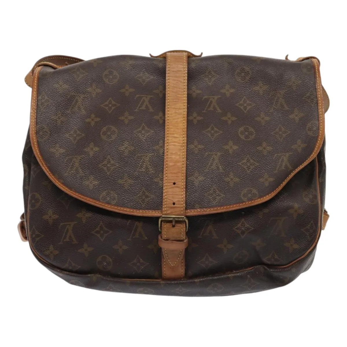 Trendy Inspired Louis Vuitton Monogram Saumur 35 Shoulder Bag M42254 Lv Auth Ar12467