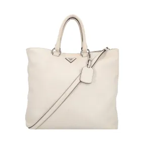 Trendy Inspired Prada Leather Tote White
