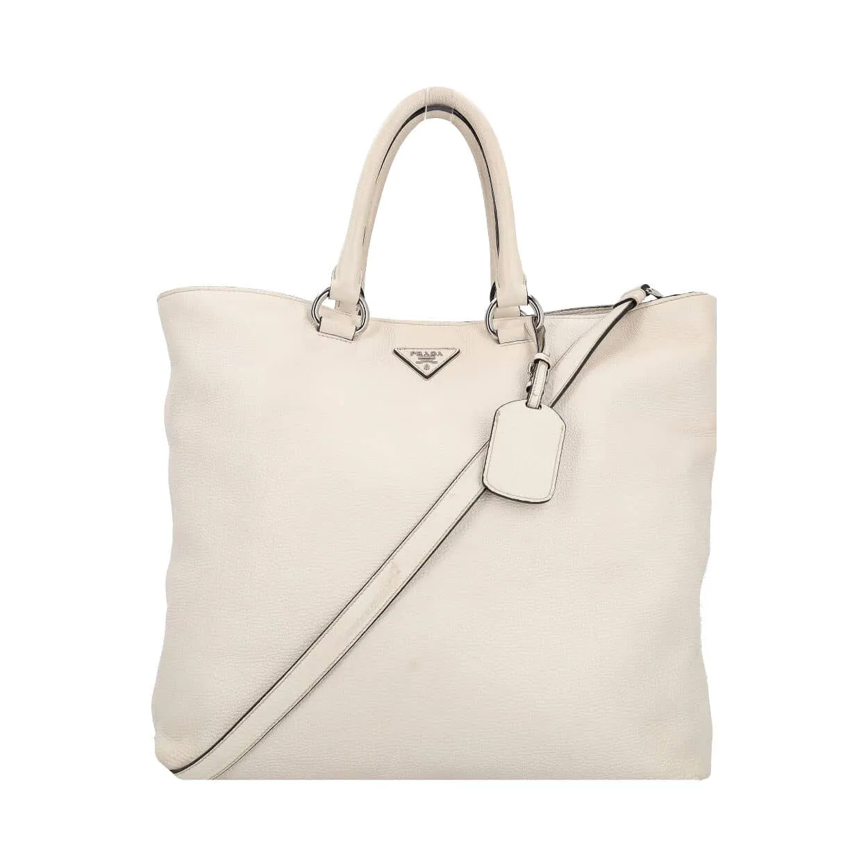 Trendy Inspired Prada Leather Tote White