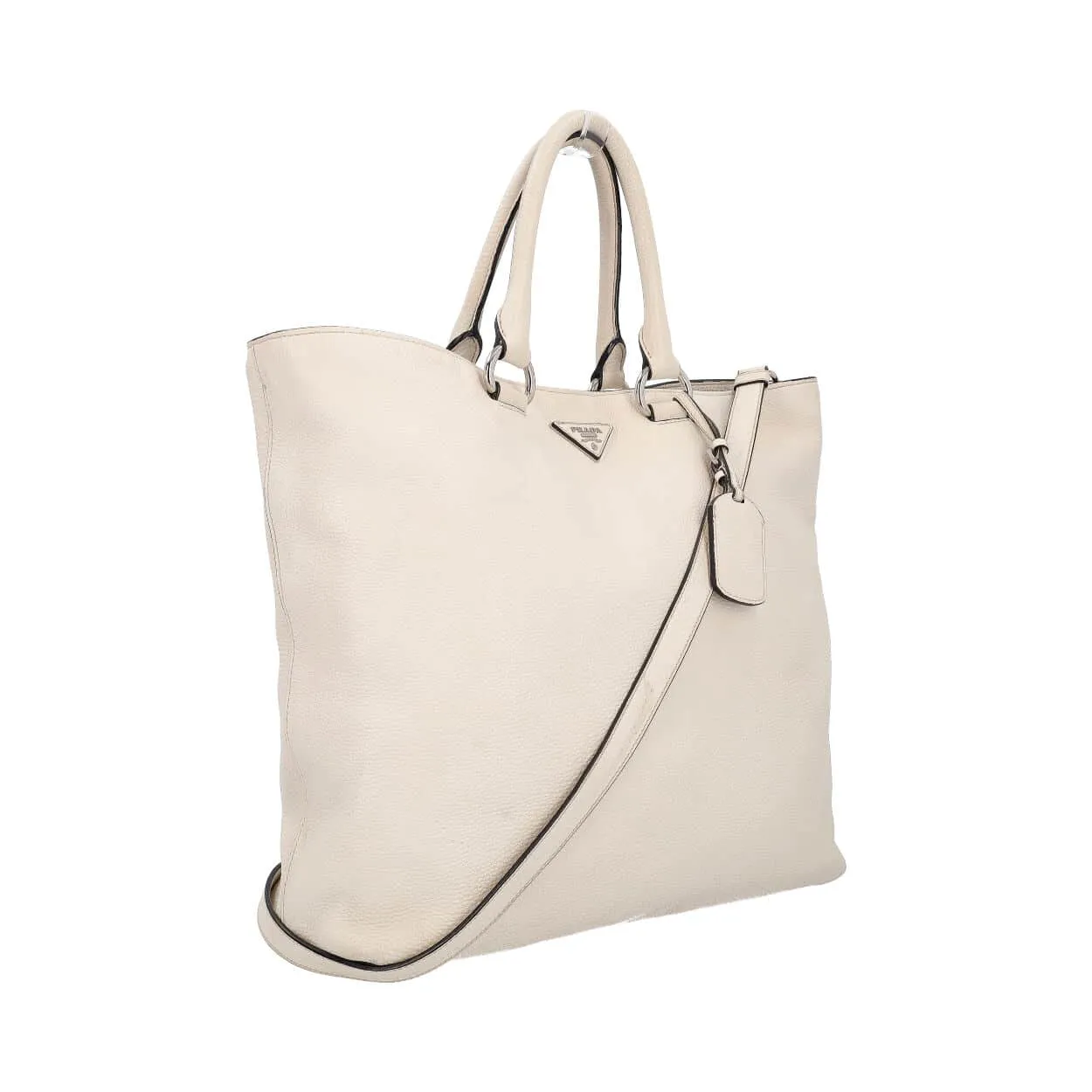 Trendy Inspired Prada Leather Tote White