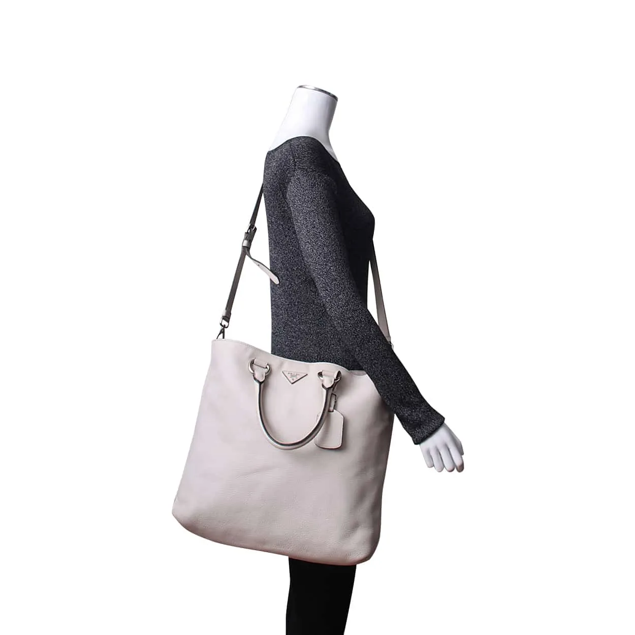 Trendy Inspired Prada Leather Tote White