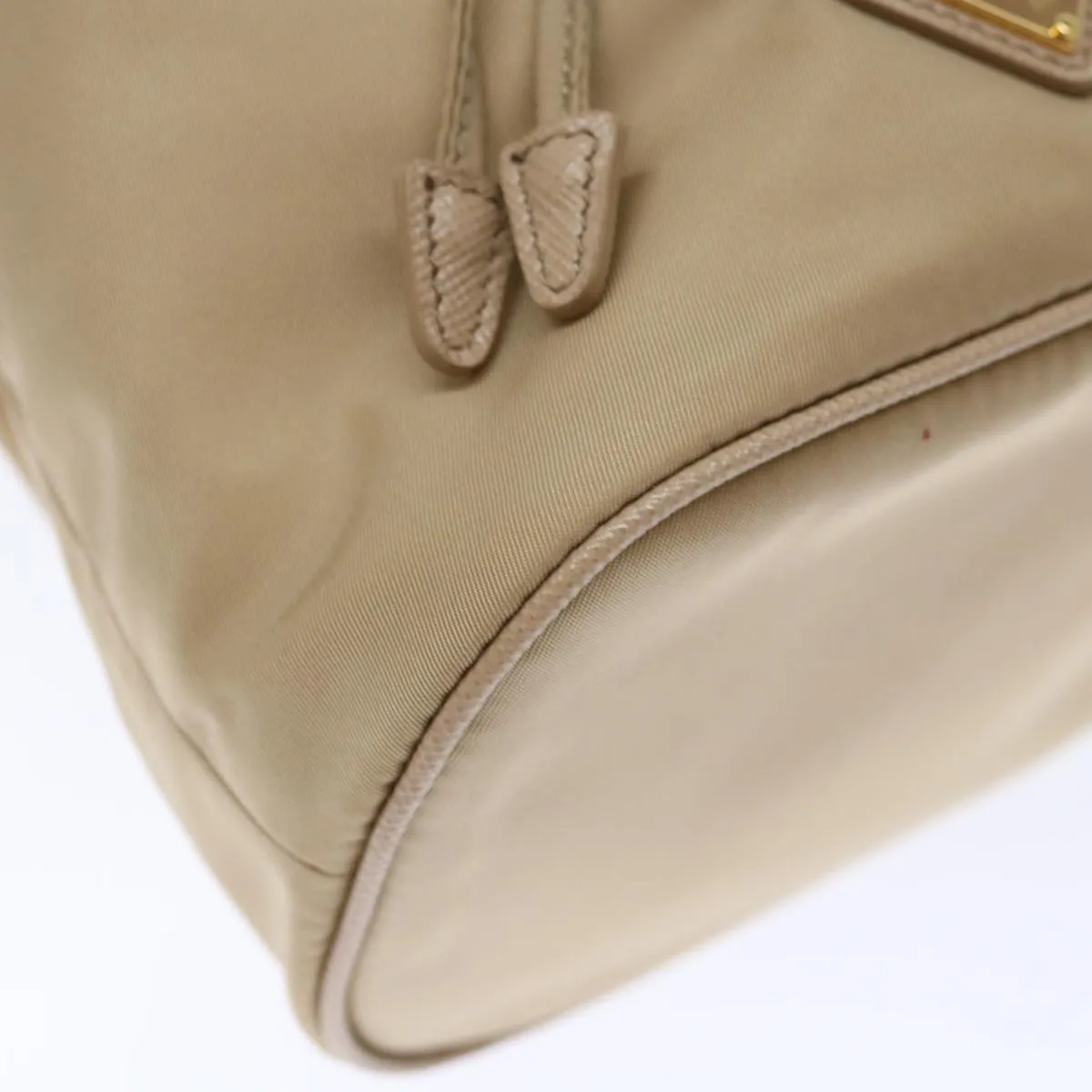 Trendy Inspired Prada Shoulder Bag Nylon 2way Beige Auth 71637a