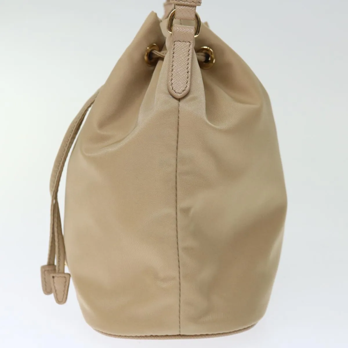 Trendy Inspired Prada Shoulder Bag Nylon 2way Beige Auth 71637a