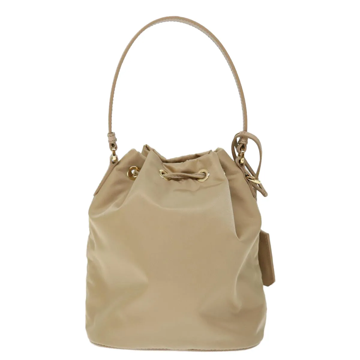 Trendy Inspired Prada Shoulder Bag Nylon 2way Beige Auth 71637a