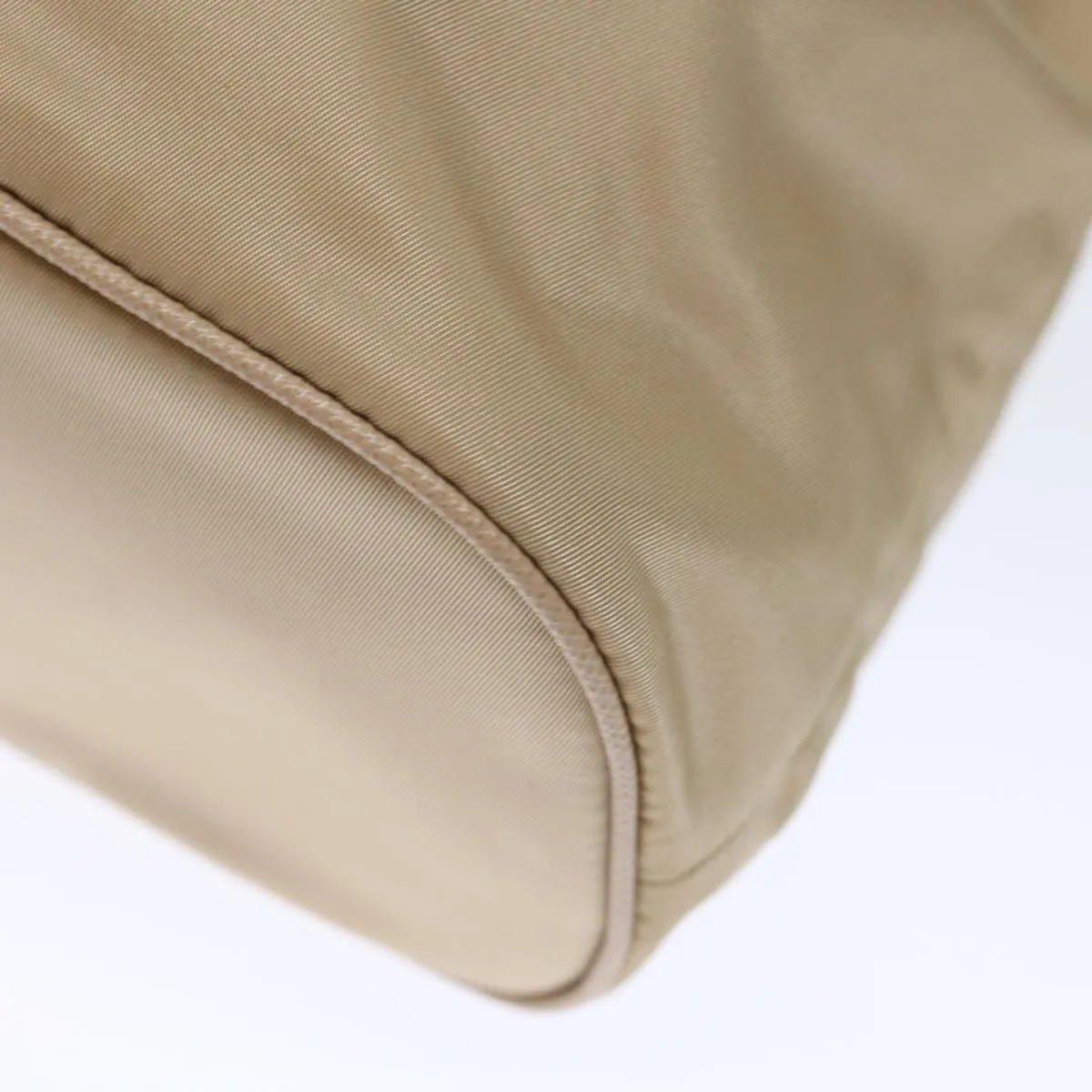 Trendy Inspired Prada Shoulder Bag Nylon 2way Beige Auth 71637a