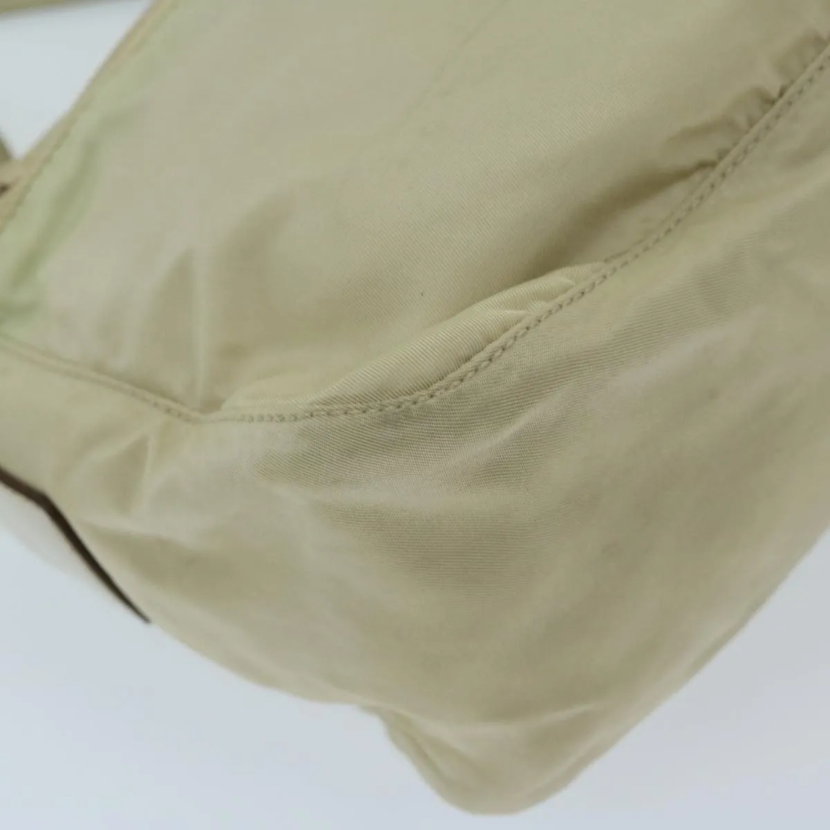 Trendy Inspired Prada Shoulder Bag Nylon Beige Auth 69153