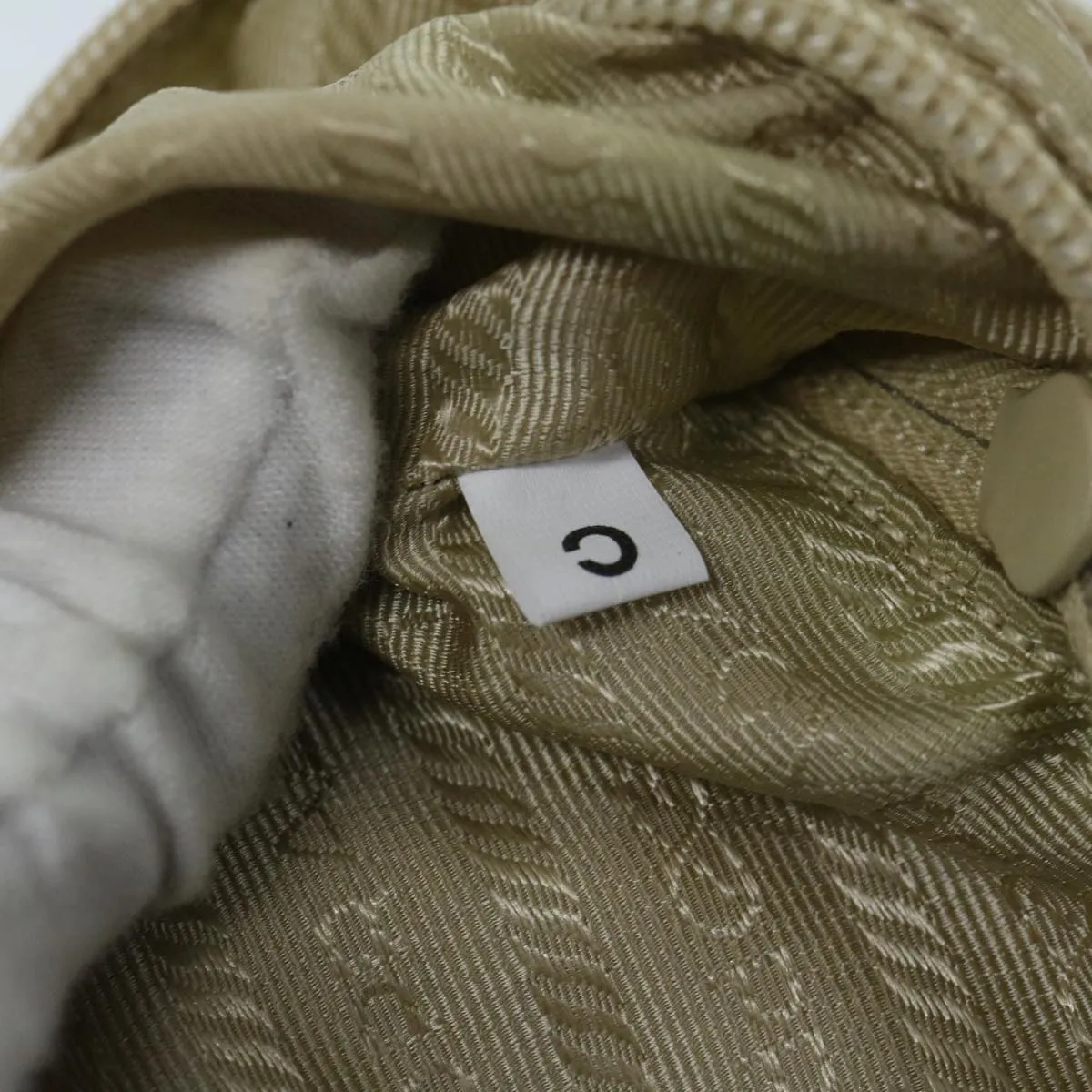 Trendy Inspired Prada Shoulder Bag Nylon Beige Auth 69153