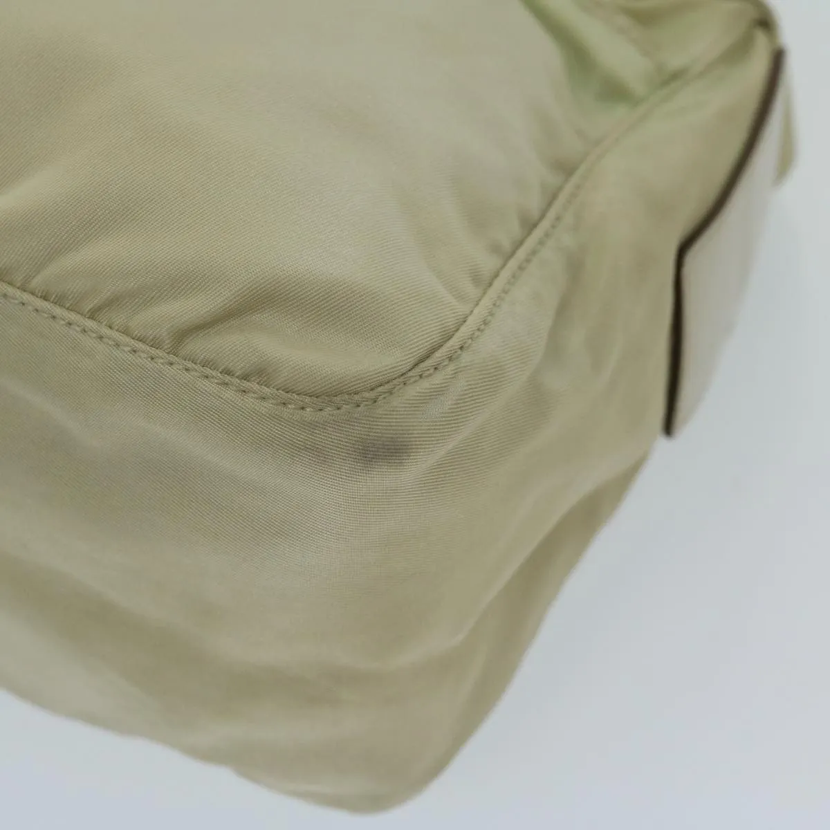 Trendy Inspired Prada Shoulder Bag Nylon Beige Auth 69153