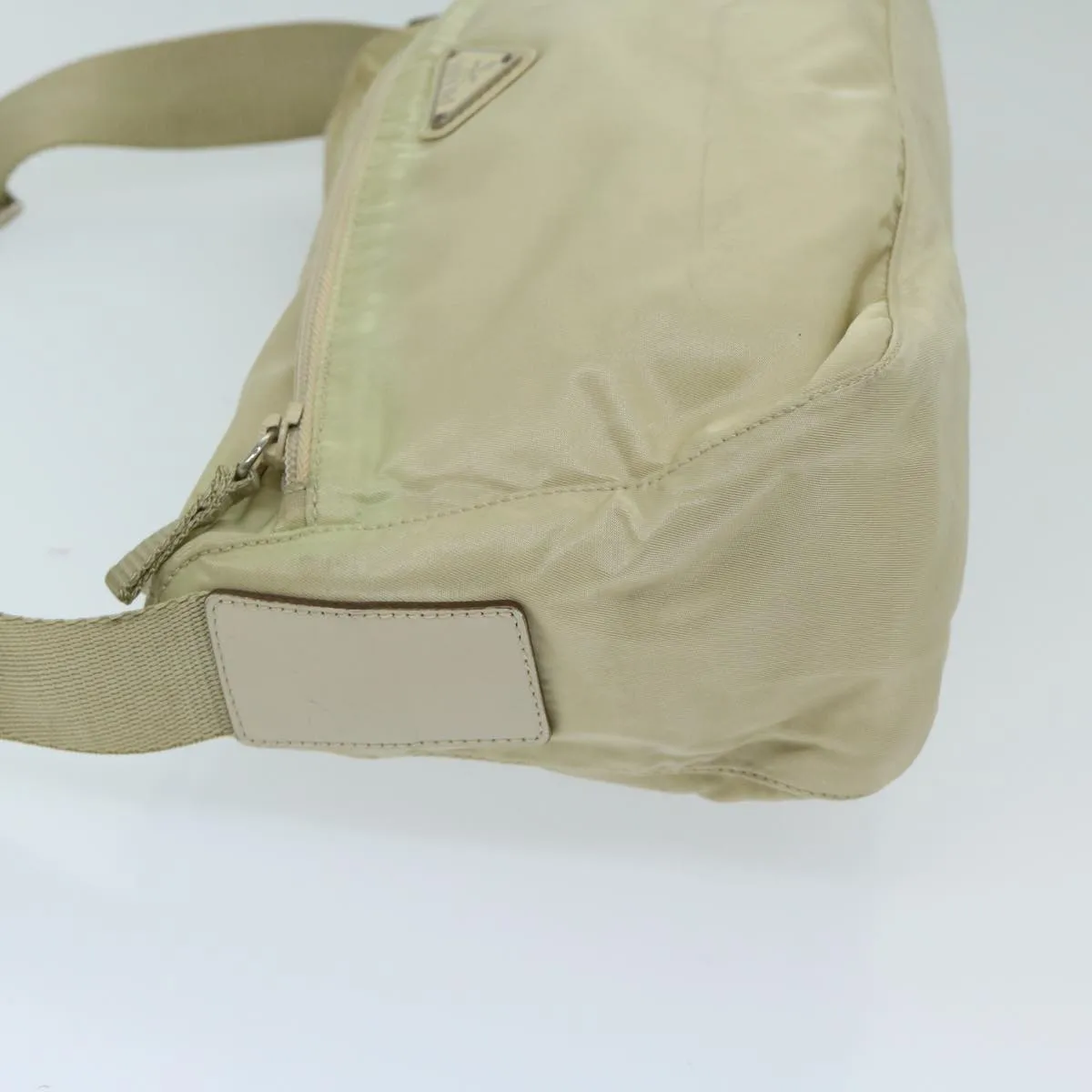 Trendy Inspired Prada Shoulder Bag Nylon Beige Auth 69153