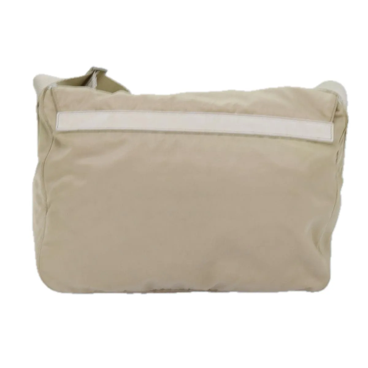 Trendy Inspired Prada Shoulder Bag Nylon Beige Auth 74401