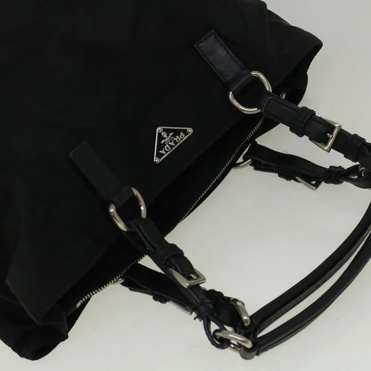 Trendy Inspired Prada Shoulder Bag Nylon Black Auth 57384