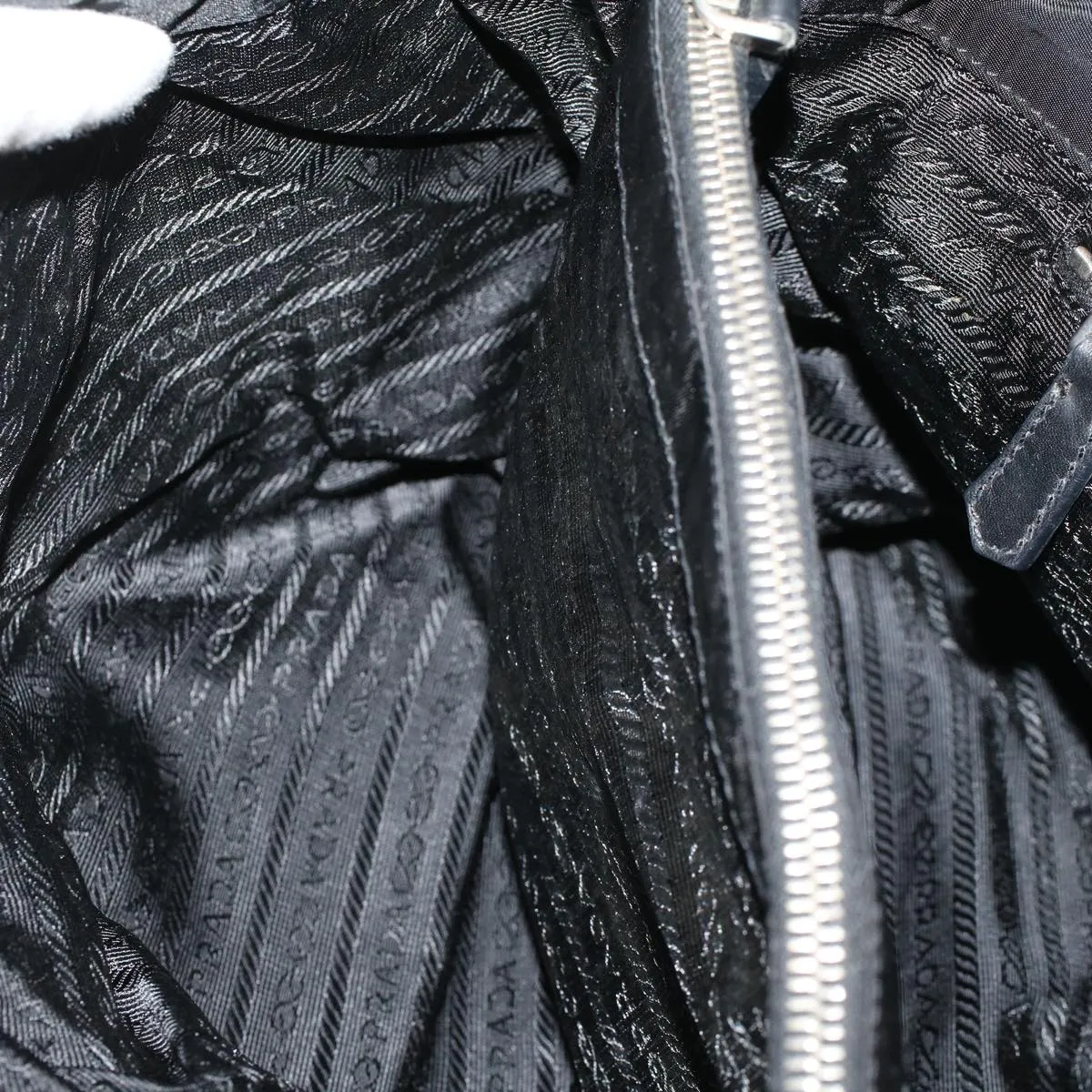 Trendy Inspired Prada Shoulder Bag Nylon Black Auth 57384
