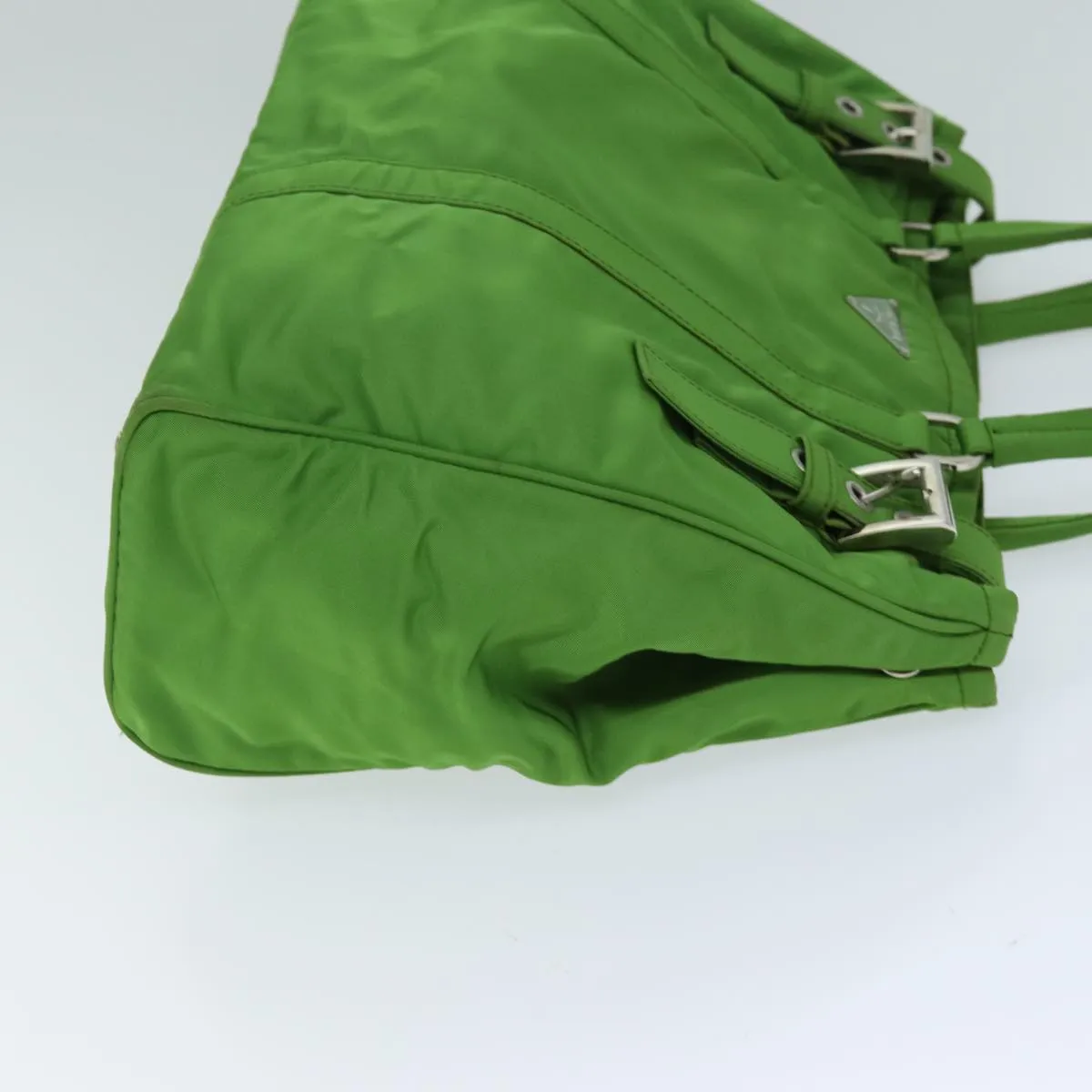 Trendy Inspired Prada Shoulder Bag Nylon Green Auth 74404