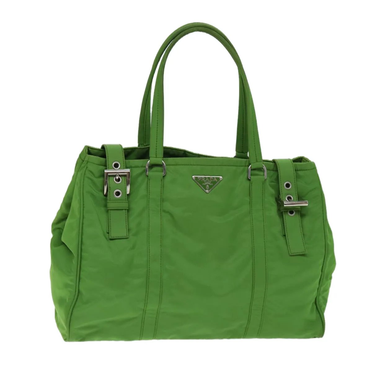 Trendy Inspired Prada Shoulder Bag Nylon Green Auth 74404
