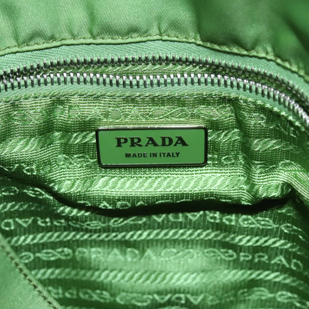 Trendy Inspired Prada Shoulder Bag Nylon Green Auth 74404