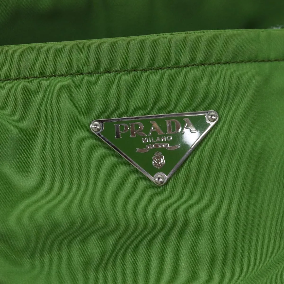 Trendy Inspired Prada Shoulder Bag Nylon Green Auth 74404